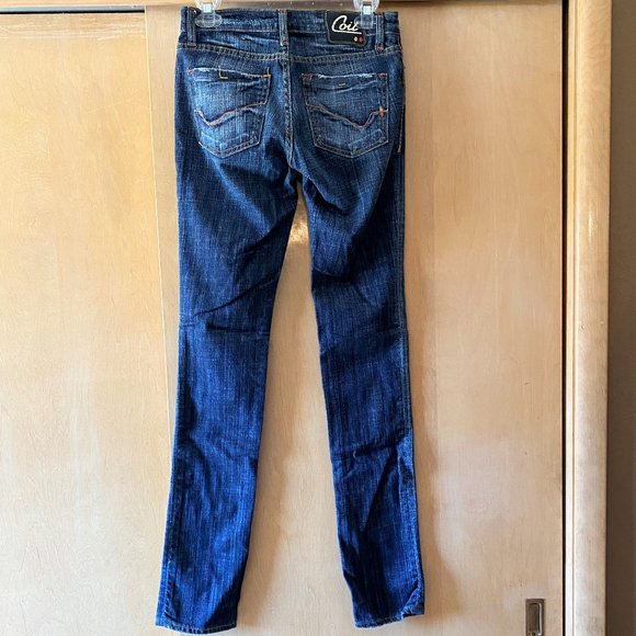 NWT Sz 27 Coil Dark Used Wash TWIGGY Skinny Leg - Picture 2 of 5